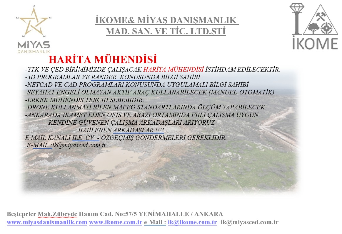 İŞ İLANI-HARİTA MÜHENDİSİ